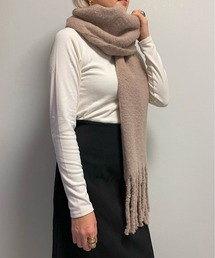 Fizz（フィズ）の「【Fizz/フィズ】　ボリュームフリンジふっくらマフラー（マフラー）」