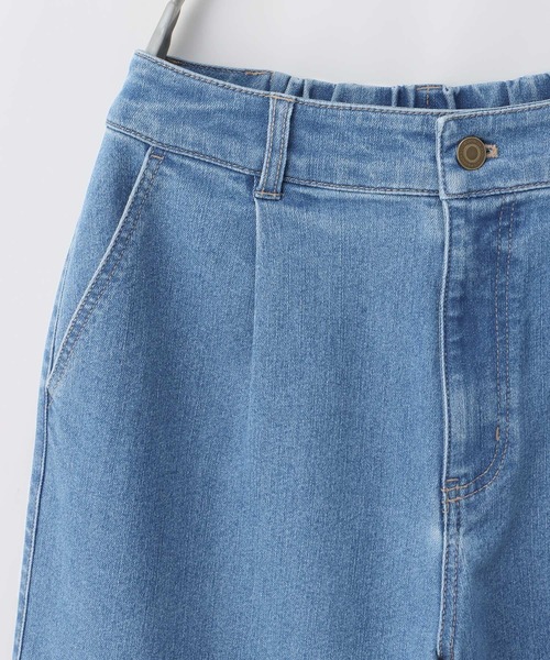 Honeys(ハニーズ)の「デニムストレートパンツ(股下72cm)(デニムパンツ・レディース・ワンウォッシュ/ライトインディゴブルー/ブルー/ブラック・S/M/L/LL)」の16枚目の写真