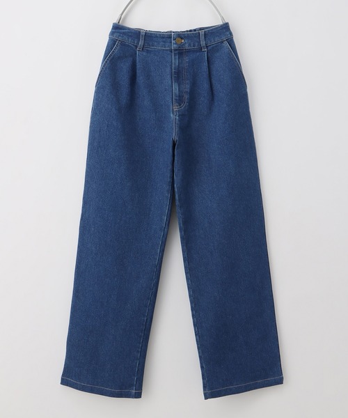 Honeys(ハニーズ)の「デニムストレートパンツ(股下72cm)(デニムパンツ・レディース・ワンウォッシュ/ライトインディゴブルー/ブルー/ブラック・S/M/L/LL)」の19枚目の写真