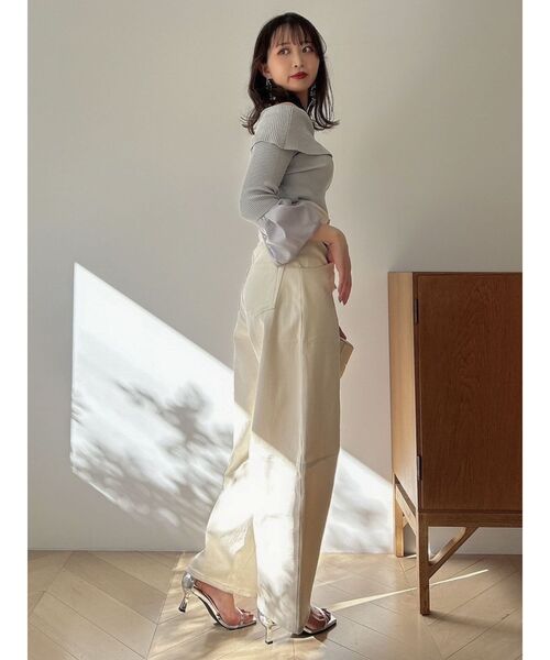 dazzlin（ダズリン）の「オフショルバルーンスリーブニット（ニット/セーター・レディース・アイボリー/グレー/ブラック/ピンク・FREE）」の17枚目の写真