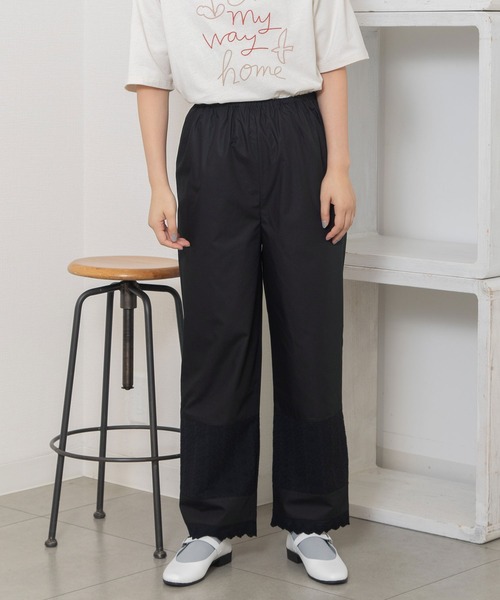 POU DOU DOU（プードゥドゥ）の「裾レースペチパンツ（その他パンツ・レディース・オフホワイト/ブラック・3）」の2枚目の写真