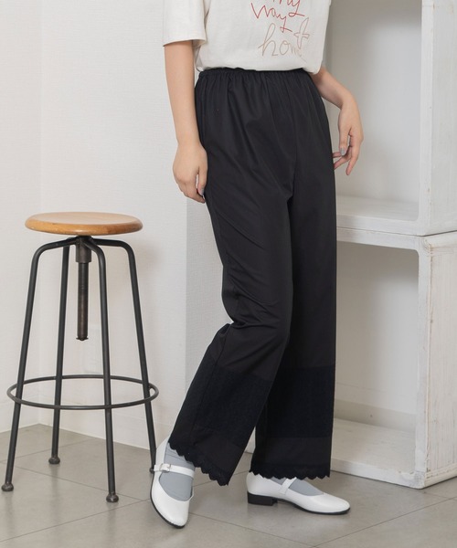 POU DOU DOU（プードゥドゥ）の「裾レースペチパンツ（その他パンツ・レディース・オフホワイト/ブラック・3）」の11枚目の写真