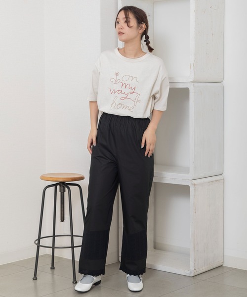 POU DOU DOU（プードゥドゥ）の「裾レースペチパンツ（その他パンツ・レディース・オフホワイト/ブラック・3）」の12枚目の写真