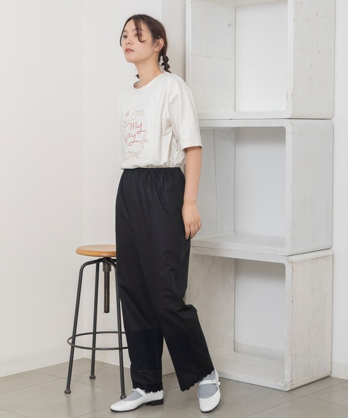 POU DOU DOU（プードゥドゥ）の「裾レースペチパンツ（その他パンツ・レディース・オフホワイト/ブラック・3）」の13枚目の写真