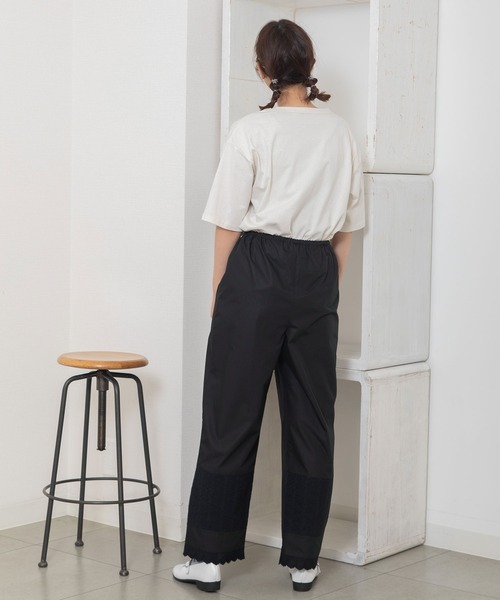 POU DOU DOU（プードゥドゥ）の「裾レースペチパンツ（その他パンツ・レディース・オフホワイト/ブラック・3）」の14枚目の写真