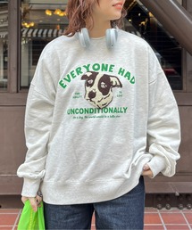 CPCM | ワンコモチーフサガラ刺繍裏毛プルオーバー(スウェット)