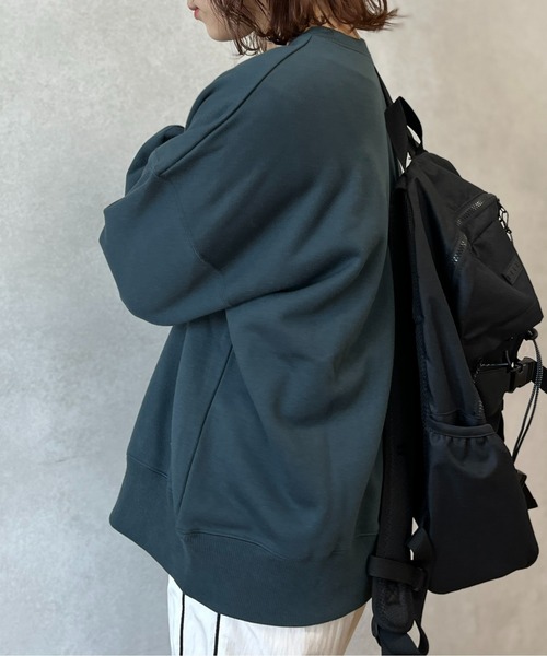 CPCM（シーピーシーエム）の「ワンコモチーフサガラ刺繍裏毛プルオーバー（スウェット・レディース・オフホワイト/グレー/グリーン/ネイビー・M/L）」の6枚目の写真