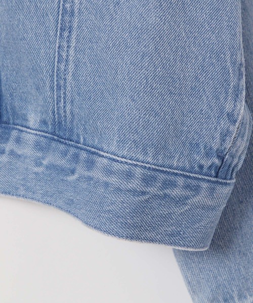 GLOBAL WORK（グローバルワーク）の「ショートデニムGジャン/995344（デニムジャケット・キッズ・ブラック/ライトブルー・130cm/140cm/150cm/160cm/170cm/120cm）」の6枚目の写真