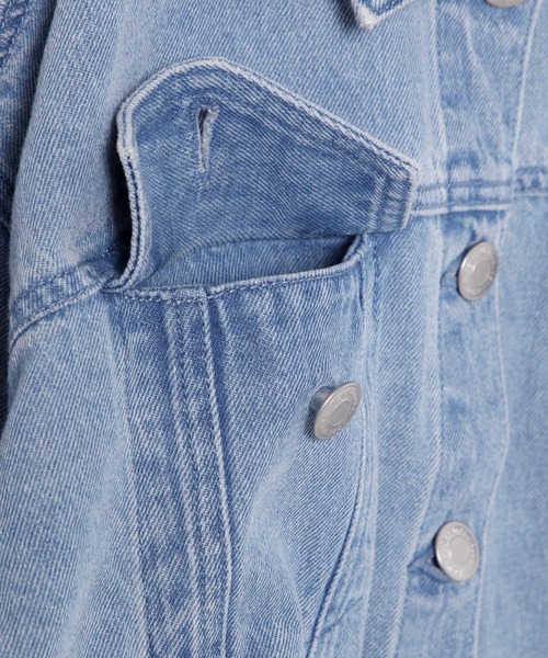 GLOBAL WORK（グローバルワーク）の「ショートデニムGジャン/995344（デニムジャケット・キッズ・ブラック/ライトブルー・130cm/140cm/150cm/160cm/170cm/120cm）」の7枚目の写真