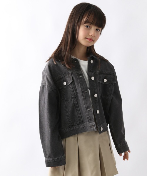 GLOBAL WORK（グローバルワーク）の「ショートデニムGジャン/995344（デニムジャケット・キッズ・ブラック/ライトブルー・130cm/140cm/150cm/160cm/170cm/120cm）」の17枚目の写真