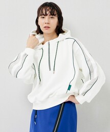 CITY TOKYO（シティトウキョウ）の「ハーフジップラインスリーブフーディースウェット（スウェット・レディース）」