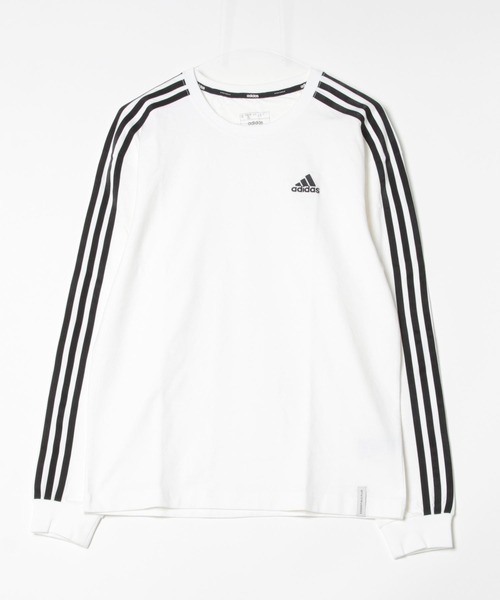 adidas ルーズフィット スリーストライプス 長袖 Tシャツ 送料込 セール】エッセンシャルズ プラス ルーズフィット スリー
