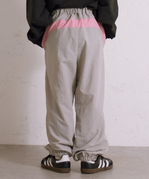 LOHEN ピンク ワイドパンツ ウエストゴム LOHEN ピンク ワイドパンツ ウエストゴム