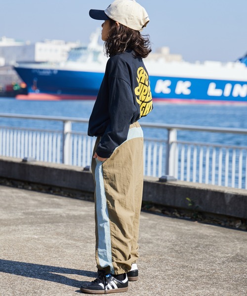 PAIRMANON STREET(ペアマノンストリート)の「ナイロン サイド ライン パイピング ワイド パンツ【PAIRMANON STREET】(その他パンツ・キッズ・レッド/グレー/ブラック/カーキ/ベージュ/グリーン/ピンク/ブルー/ブラック系その他/ベージュ系その他/グリーン系その他・120/100/110/150/90/130/140/160)」の13枚目の写真