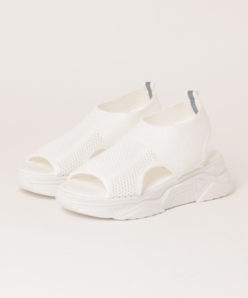 Noubel Voug Relax（ヌーベルヴォーグリラックス）の「ボリュームソールメッシュ素材スポーツサンダル（サンダル・レディース・ブラック/ホワイト・L/M/S/LL）」の19枚目の写真