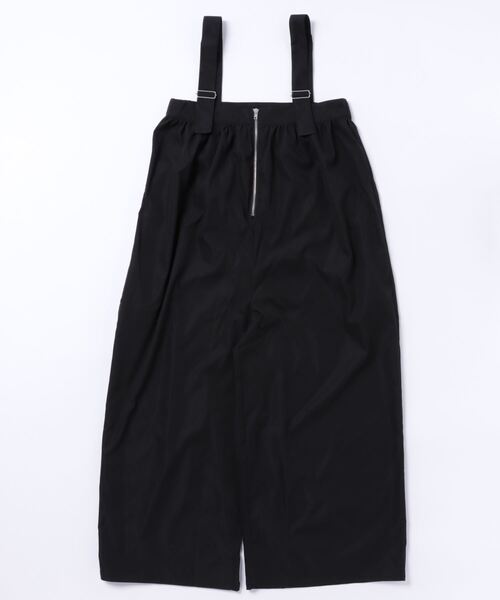 STYLEBLOCK(スタイルブロック)の「シャークスキンフロントジップサロペット(サロペット/オーバーオール・レディース・ブラック/チャコールグレー/ホワイト系その他・M)」の3枚目の写真
