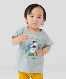 綿100％ プリント 半袖Tシャツ