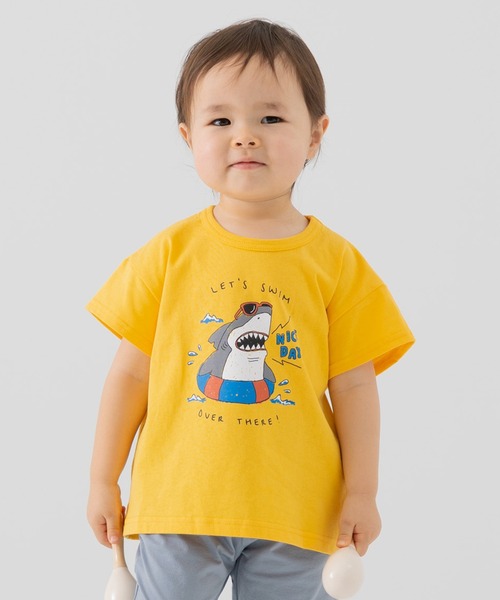 chil2（チルツー）の「綿100％ プリント 半袖Tシャツ（Tシャツ/カットソー・キッズ・O/K/L/M/N/F/I/J/B/C/D/E/A/G/H/P/Q/R・110cm/90cm/80ｃｍ/140cm/130cm/120cm/100cm）」の2枚目の写真