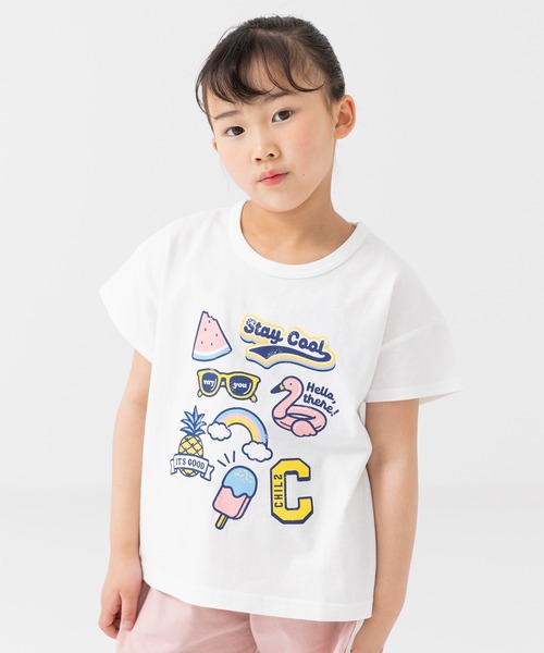 chil2（チルツー）の「綿100％ プリント 半袖Tシャツ（Tシャツ/カットソー・キッズ・O/K/L/M/N/F/I/J/B/C/D/E/A/G/H/P/Q/R・110cm/90cm/80ｃｍ/140cm/130cm/120cm/100cm）」の15枚目の写真