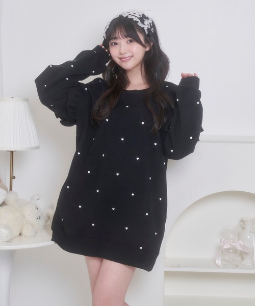 Honey Cinnamon(ハニーシナモン)の「ハートドットスウエット(スウェット・レディース・ピンク/ブラック/ホワイト・FREE)」の11枚目の写真