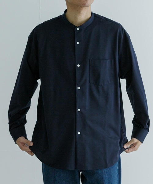 URBAN RESEARCH（アーバンリサーチ）の「ALBINI36G CUT OVER SHIRTS（シャツ/ブラウス・メンズ・ネイビー/ブラック/チャコールグレー・LARGE/MEDIUM）」の4枚目の写真
