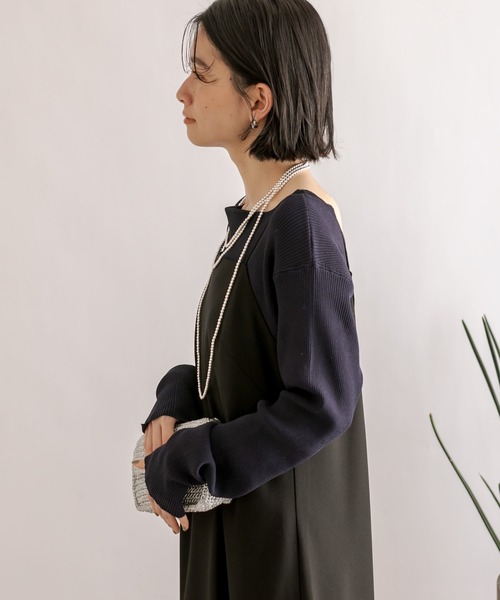 RIVE DROITE（リヴドロワ）の「ジョーゼットバイアスキャミワンピース（ワンピース・レディース・チャコールグレー/ブラック・FREE）」の11枚目の写真