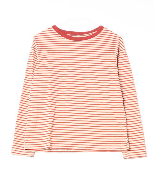 Per sist ence(パーシエンス)の「ボーダーリンガーTシャツ(Tシャツ/カットソー・レディース・ホワイト×レッド/サックスブルー系/ホワイト×ブラック/イエロー×ブラック/イエロー×グレー・FREE)」の9枚目の写真