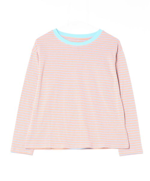 Per sist ence(パーシエンス)の「ボーダーリンガーTシャツ(Tシャツ/カットソー・レディース・ホワイト×レッド/サックスブルー系/ホワイト×ブラック/イエロー×ブラック/イエロー×グレー・FREE)」の16枚目の写真
