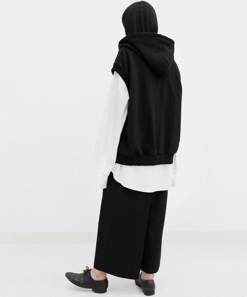 minsobi(ミンソビ)の「ダブルジップパーカーベスト フード付きベスト(ベスト・メンズ・ブラック・FREE)」の21枚目の写真