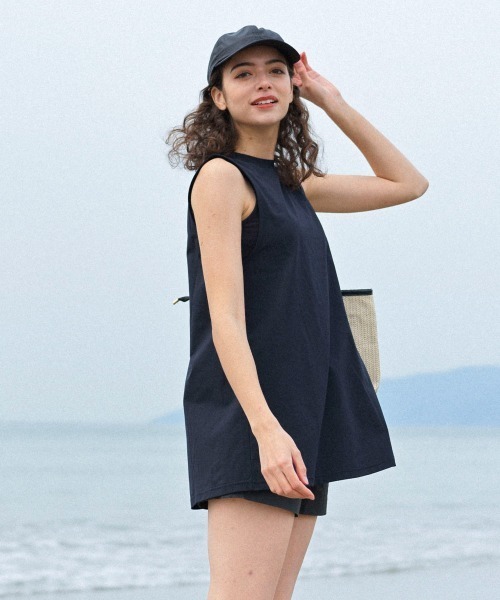 Ocean Pacific（オーシャンパシフィック）の「【OP/オーピー】【究極の素材 PEARTEX -ペアテックス】レディース水陸両用タンクラッシュ（ラッシュガード・レディース・ホワイト/ブラック/カーキ・FREE）」の3枚目の写真