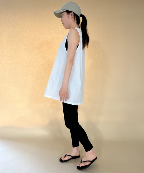 Ocean Pacific（オーシャンパシフィック）の「【OP/オーピー】【究極の素材 PEARTEX -ペアテックス】レディース水陸両用タンクラッシュ（ラッシュガード・レディース・ホワイト/ブラック/カーキ・FREE）」の21枚目の写真