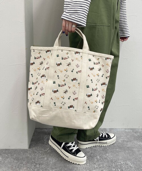 Woods（ウッズ）の「【Woods/ウッズ】グラフィックトートバッグ（トートバッグ・レディース・ブラウン系その他/ホワイト系その他5・FREE）」の3枚目の写真