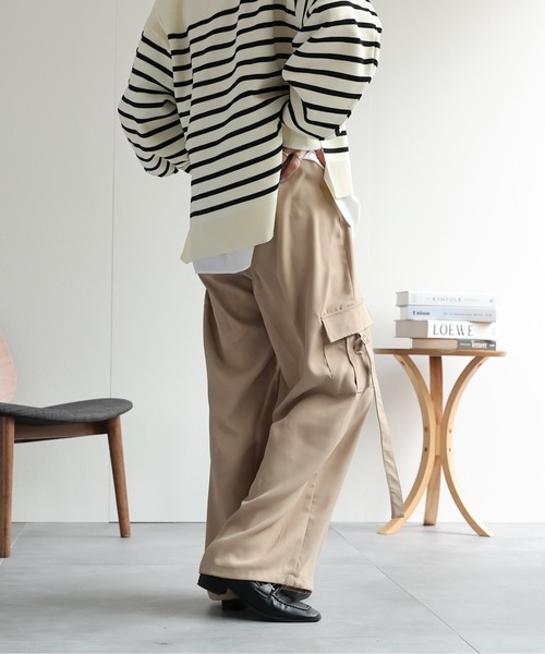 ap retro（アプレトロ）の「サイドベルトカーゴパンツ（カーゴパンツ・レディース・ブラック/グレー/グレイッシュベージュ・FREE）」の16枚目の写真