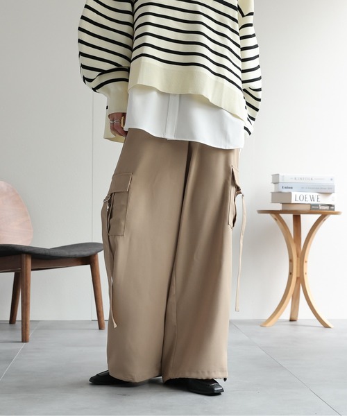 ap retro（アプレトロ）の「サイドベルトカーゴパンツ（カーゴパンツ・レディース・ブラック/グレー/グレイッシュベージュ・FREE）」の19枚目の写真