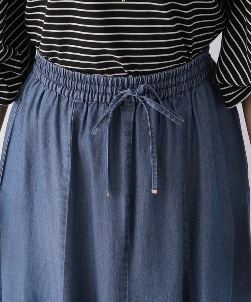 GLOBAL WORK(グローバルワーク)の「エアリーリラックスデニムスカート/991693(デニムスカート・レディース・ブルー/ネイビー・REGULAR/SHORT)」の15枚目の写真