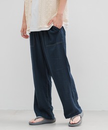 RAGEBLUE | NORMANDY LINEN & RAYON STITCH EASY SLACKS/ノルマンディーリネン&レーヨン/ステッチルーズイージーパンツ(スラックス)