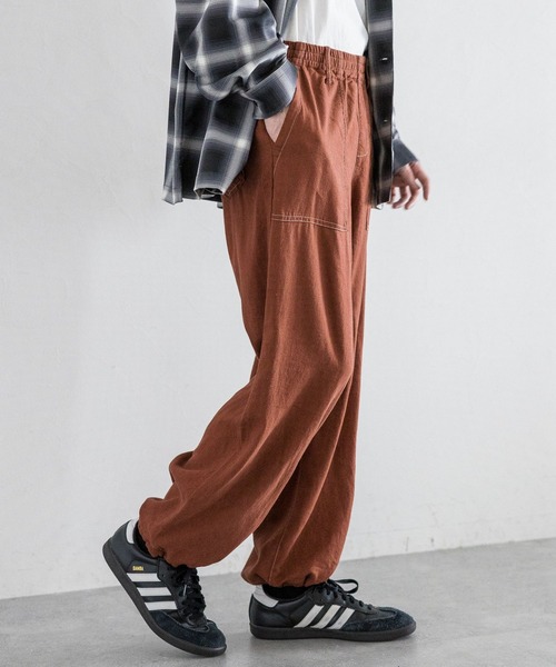 RAGEBLUE（レイジブルー）の「NORMANDY LINEN & RAYON STITCH EASY SLACKS/ノルマンディーリネン&レーヨン/ステッチルーズイージーパンツ（スラックス・メンズ・ブラウン/ネイビー/ブラック/カーキ・MEDIUM/LARGE）」の15枚目の写真