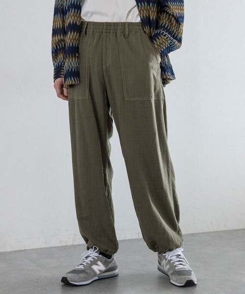RAGEBLUE（レイジブルー）の「NORMANDY LINEN & RAYON STITCH EASY SLACKS/ノルマンディーリネン&レーヨン/ステッチルーズイージーパンツ（スラックス・メンズ・ブラウン/ネイビー/ブラック/カーキ・MEDIUM/LARGE）」の19枚目の写真