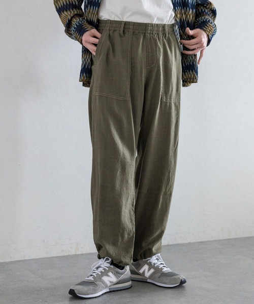 RAGEBLUE（レイジブルー）の「NORMANDY LINEN & RAYON STITCH EASY SLACKS/ノルマンディーリネン&レーヨン/ステッチルーズイージーパンツ（スラックス・メンズ・ブラウン/ネイビー/ブラック/カーキ・MEDIUM/LARGE）」の20枚目の写真