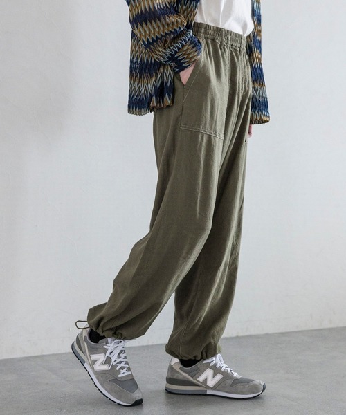 RAGEBLUE（レイジブルー）の「NORMANDY LINEN & RAYON STITCH EASY SLACKS/ノルマンディーリネン&レーヨン/ステッチルーズイージーパンツ（スラックス・メンズ・ブラウン/ネイビー/ブラック/カーキ・MEDIUM/LARGE）」の21枚目の写真