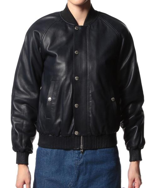 ASTRAET / シープスタジアムジャンパー/スタジャン/0/羊革/NVY/5422-136-0039/// ASTRAET（アストラット）の「ASTRAET（アストラット） シープ