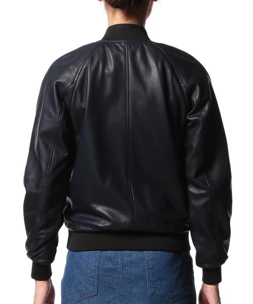 ASTRAET / シープスタジアムジャンパー/スタジャン/0/羊革/NVY/5422-136-0039/// ASTRAET（アストラット）の「ASTRAET（アストラット） シープ