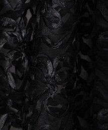 GANNI（ガニー）の「GANNI/ガニー BLACK RIBBON TULLE RAGLAN SHIRT