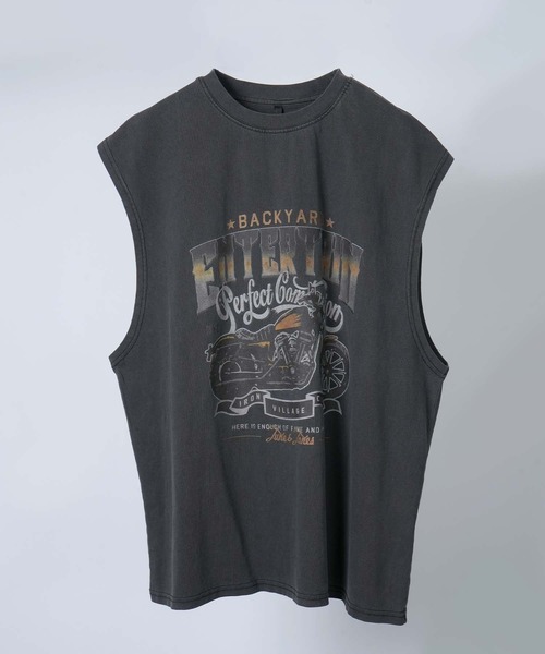 Harley-Davidson タンクトップ　ノースリーブ　フェード　襤褸　ボロ Pigment hard wash no sleeve/ピグメント ハードウォッシュ