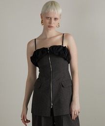 PRANK PROJECT | 【24SUMMER PRE ORDER】メランジフロントジップチュニック / Melange Front Zip Tunic(チュニック)