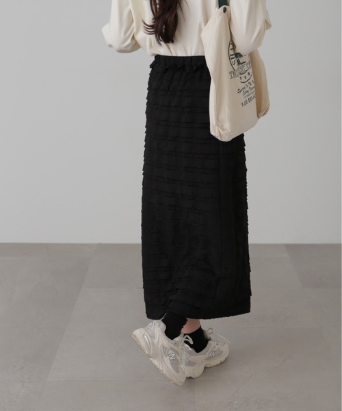 FREE'S MART（フリーズマート）の「◇カットフリルティアードナロースカート（スカート・レディース・ブラック/ホワイト・MEDIUM/SMALL）」の10枚目の写真