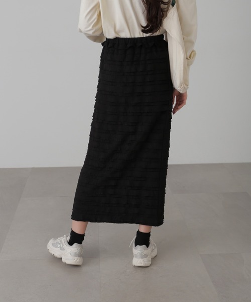 FREE'S MART（フリーズマート）の「◇カットフリルティアードナロースカート（スカート・レディース・ブラック/ホワイト・MEDIUM/SMALL）」の9枚目の写真