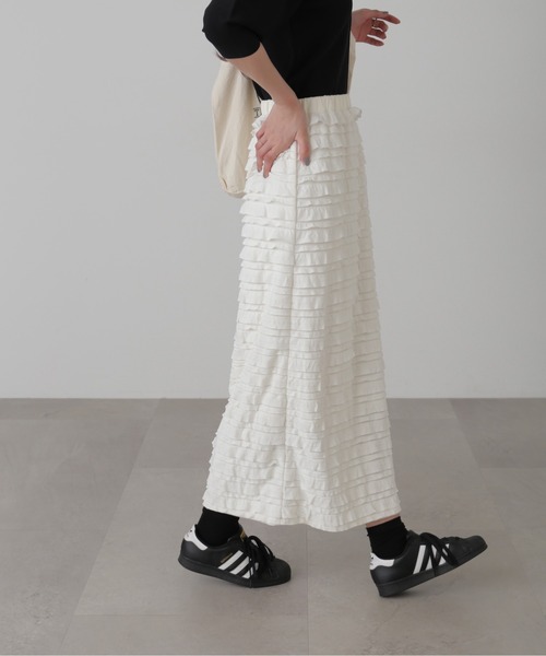 FREE'S MART（フリーズマート）の「◇カットフリルティアードナロースカート（スカート・レディース・ブラック/ホワイト・MEDIUM/SMALL）」の19枚目の写真