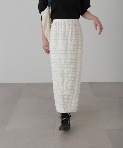 FREE'S MART（フリーズマート）の「◇カットフリルティアードナロースカート（スカート・レディース・ブラック/ホワイト・MEDIUM/SMALL）」の15枚目の写真