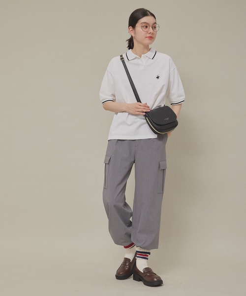 BEVERLY HILLS POLO CLUB（ビバリーヒルズポロクラブ）の「【BEVERLY HILLS POLO CLUB】鹿の子ポロシャツ（ポロシャツ・レディース・ブラック/ホワイト系その他・38）」の10枚目の写真